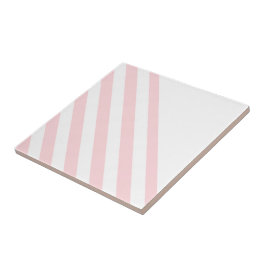 Azulejo Tapa de mosaico cerámica de banda rosa y blanca