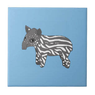 Azulejo tapir del bebé azul