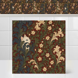 Azulejo Tapiz de Jasmine Acanthus de William Morris Gato B