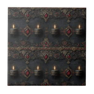 Azulejo Tapiz de vela de rubí gótico