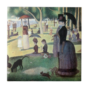 Azulejo Tarde de domingo en la isla La Grande Jatte de Seu