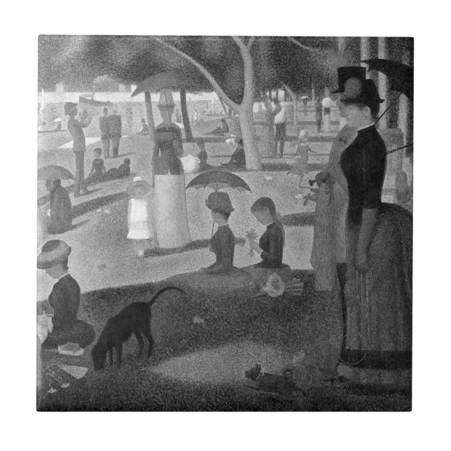 Azulejo Tarde del domingo en La Grande Jatte por Seurat Ce (Frente)