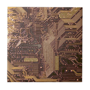 Azulejo Tarjeta de circuito del cibercircuito del oro Elec