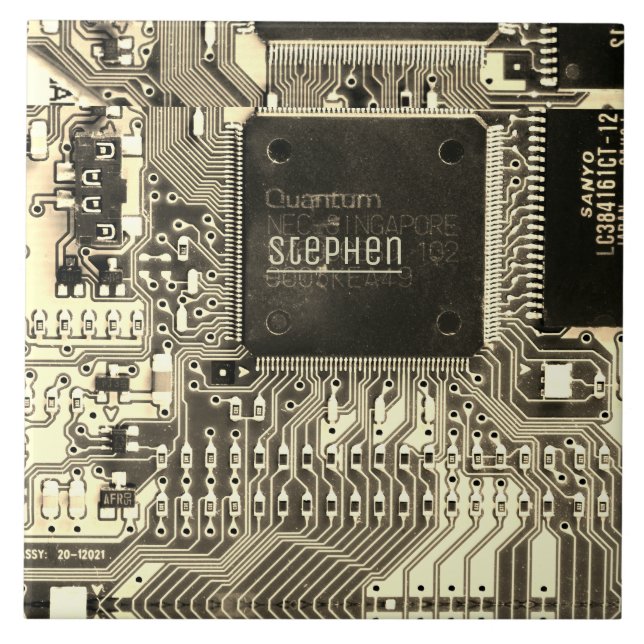 Azulejo Tarjeta de circuito impreso Retro ・ PCB electrónic (Frente)