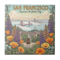 Tarjeta postal del tranvía de San Francisco