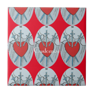 Azulejo Tarjeta Tarot 3 Espadas Thunder_Cove