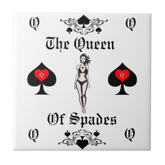 Azulejo Tarjeta Tarot Thunder_Cove Reina de espadas (Frente)