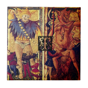 Azulejo Tarot Double Fools Inicial T