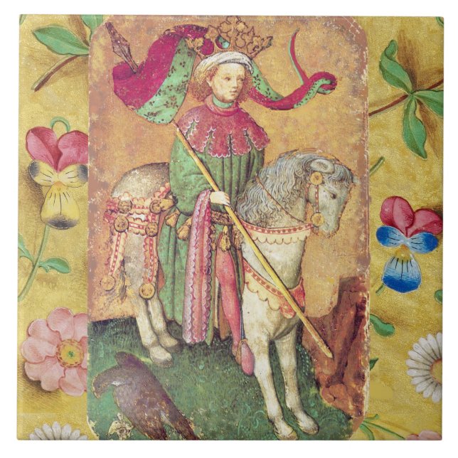 Azulejo Tarots antiguos/tarjetas de tribunales alemanas/Re (Frente)