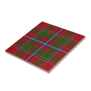 Azulejo Tartán escocés del rojo de las expresiones de