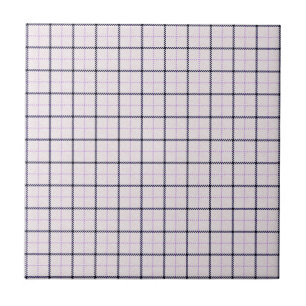 Azulejo Tattersall Tartán Plaid Pattern Violeta Azul