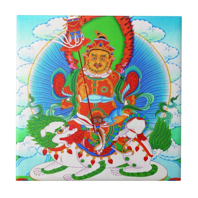 Azulejo Tatuaje oriental tibetano thangka de Guay Vaishrav (Frente)
