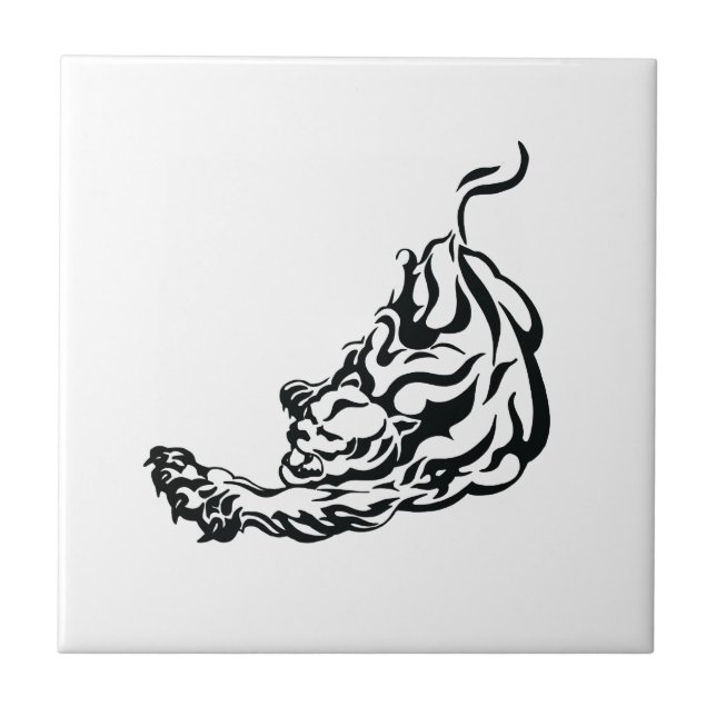 Azulejo Tatuaje tribal tigre (Frente)