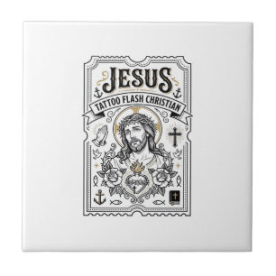 Azulejo Tatuajes de Jesús Flash Cristiano Tatuajes de Jesú
