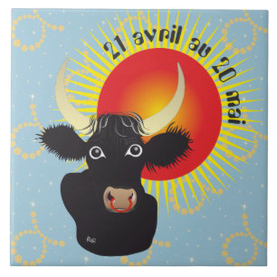 Azulejo Taureau 21 avril 20 Carreaux Mai au