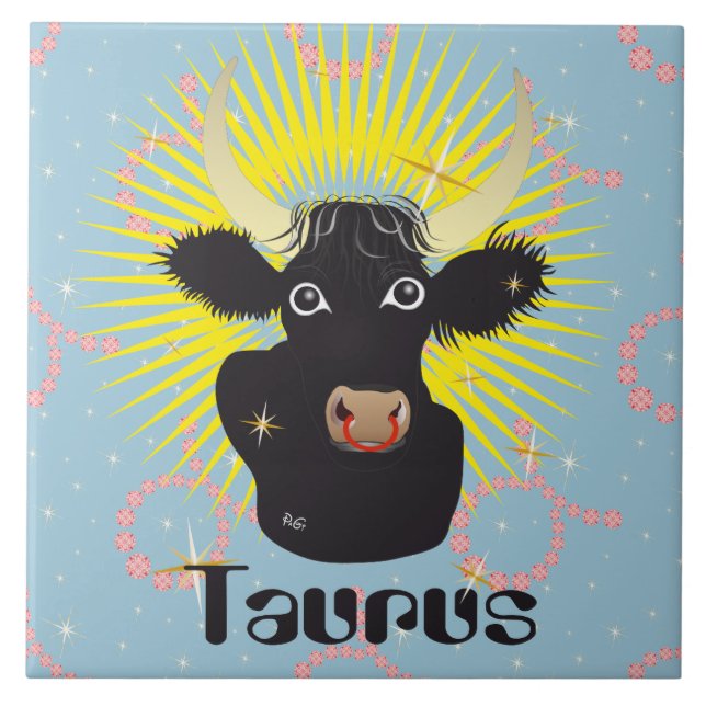 Azulejo Taurus el abril 21 to May 20 Tile (Frente)