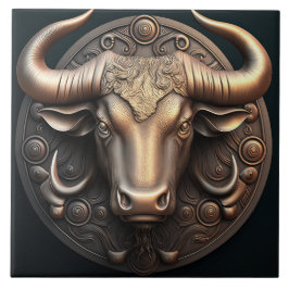Azulejo Taurus Zodiac Rótulo Taurus Horoscope Tile Cerámic