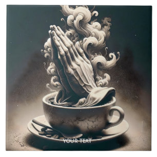 Azulejo Taza de café de manos fantásticas y lindas