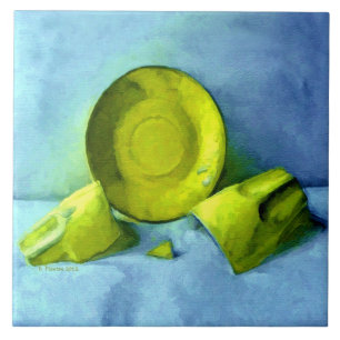 Azulejo Taza rota y Saucer