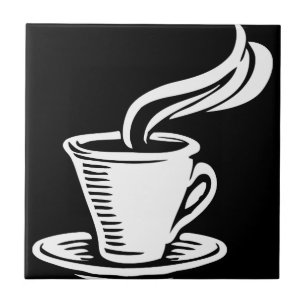 Azulejo Taza y platillo retros de café
