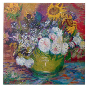 Azulejo Tazón con flores, Van Gogh