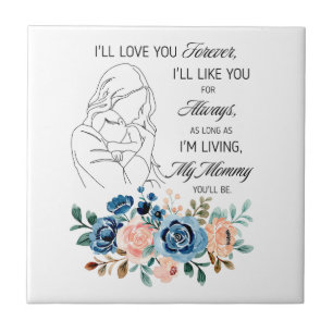 Azulejo Te amaré para siempre, Floral de citas del Día de