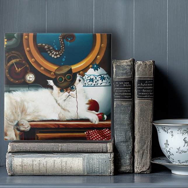 Azulejo Té de gato submarino Steampunk (Subido por el creador)