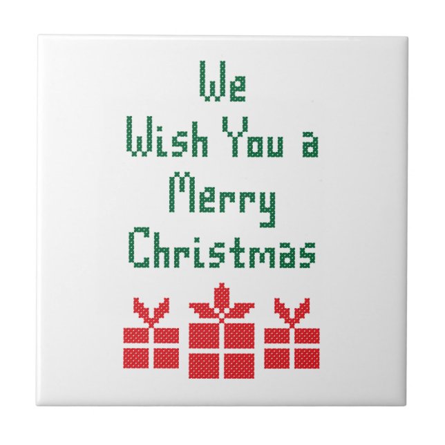 Azulejo Te deseamos una Feliz Navidad (Frente)