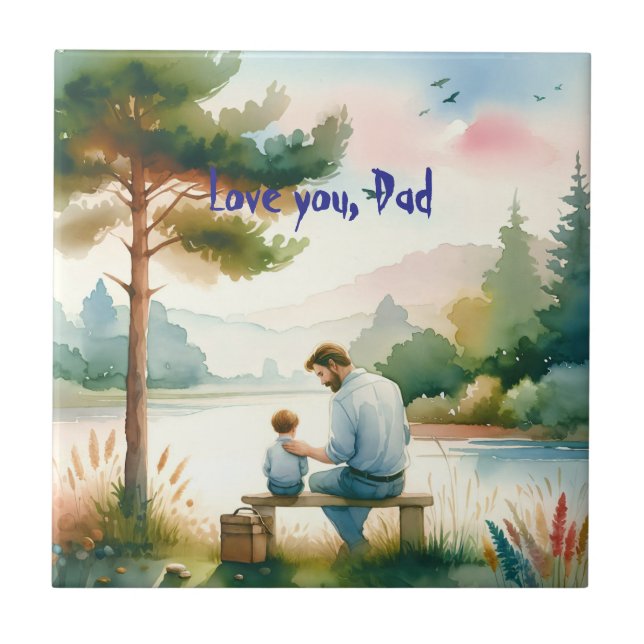 Azulejo Te quiero, papá (Frente)