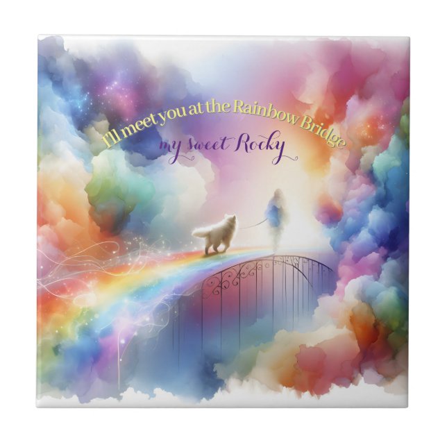 Azulejo Te veré en el Puente Arcoiris (Frente)