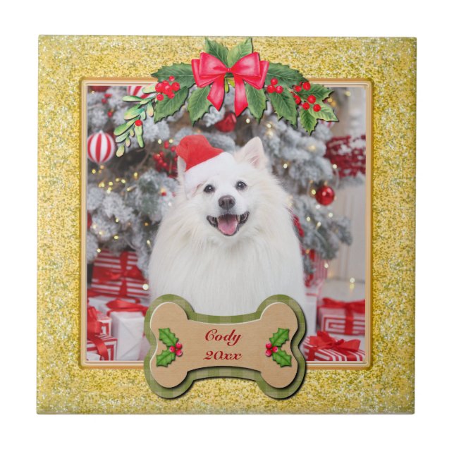Azulejo Te Woof Un Feliz Regalo De Perro Personalizado De  (Frente)