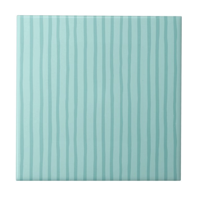 Azulejo Teal Blue Stripes (Frente)