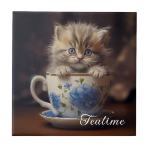 Azulejo Teatime Kitten