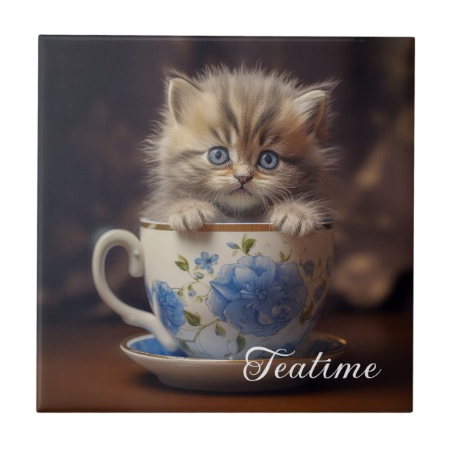 Azulejo Teatime Kitten (Frente)