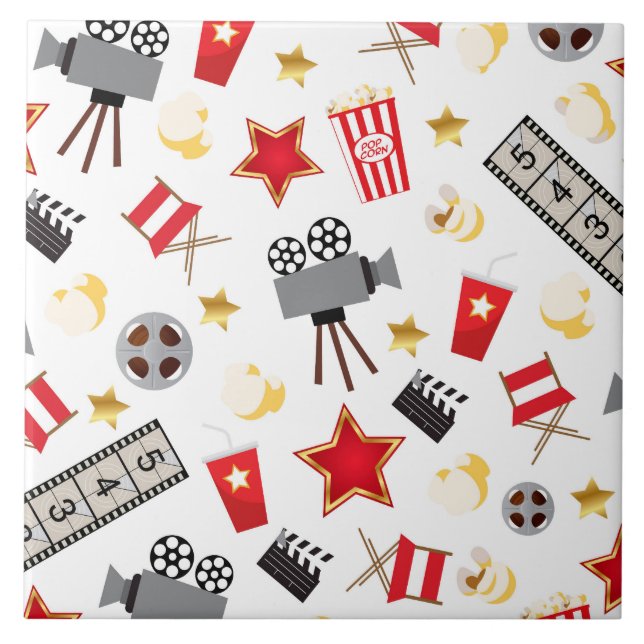 Azulejo Teatro de películas/teatro temporarios retros (Frente)