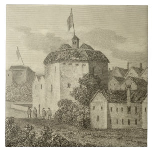 Azulejo Teatro de The Globe en el Bankside como apareció 