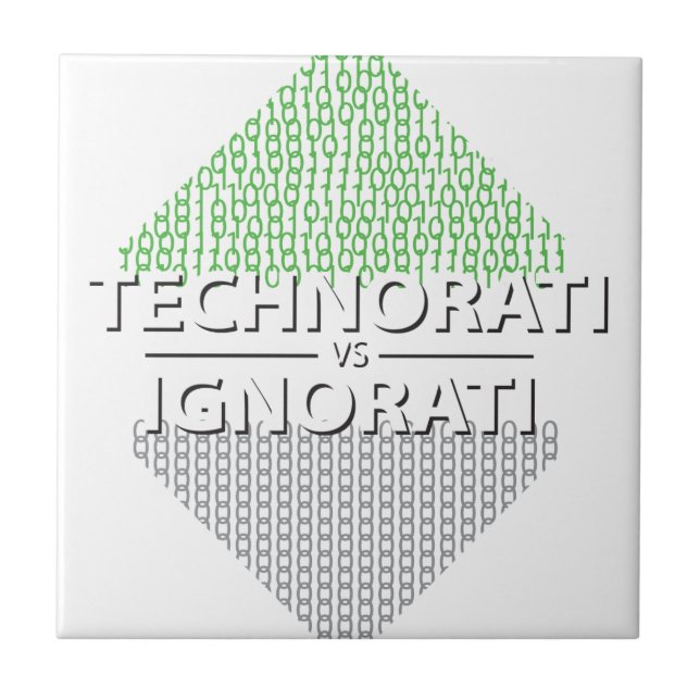 Azulejo Technorati vs Ignorati Binary (Frente)