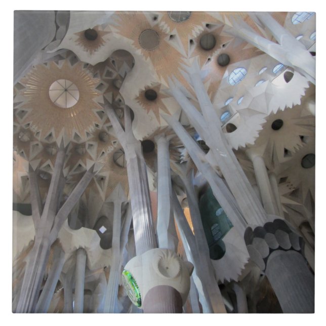 Azulejo Techo y columnas de Sagrada Família (Frente)