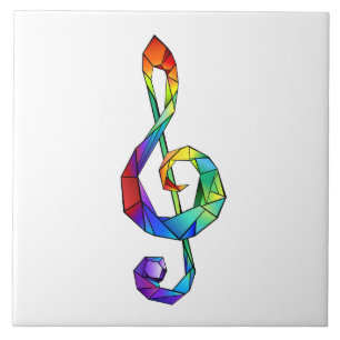Azulejo Tecla musical arcoiris tremendo clef