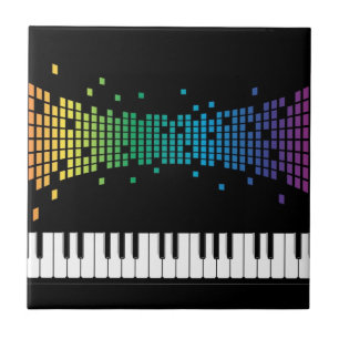 Azulejo Teclado instrumental de piano musical multicolor