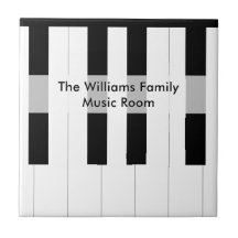 Teclas de piano con apellido personalizado Sala de