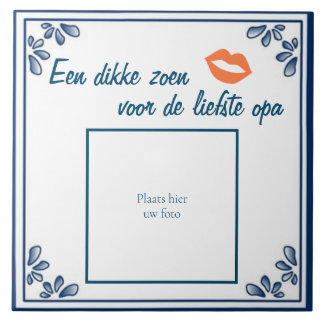 Azulejo Tegel cadeau voor opa met foto