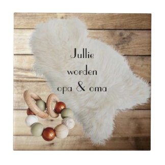 Azulejo Tegel met tekst "Jullie worden opa & oma"