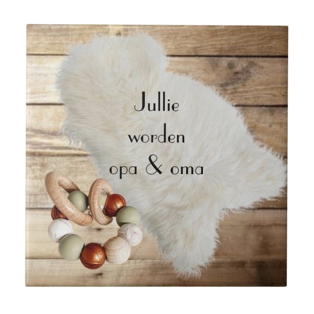 Azulejo Tegel met tekst "Jullie worden opa & oma" (Frente)