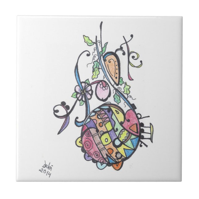 Azulejo teja:  dinámica (Frente)