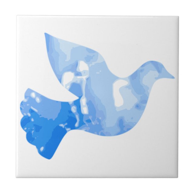 Azulejo Tejido azul (Frente)