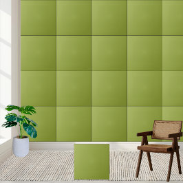 Azulejo Tejido cerámico de color verde limón minimalista