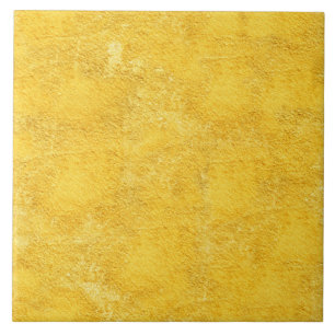 Azulejo Tejido cerámico de efecto textil amarillo