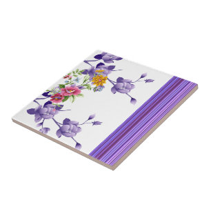 Azulejo Tejido cerámico Floral