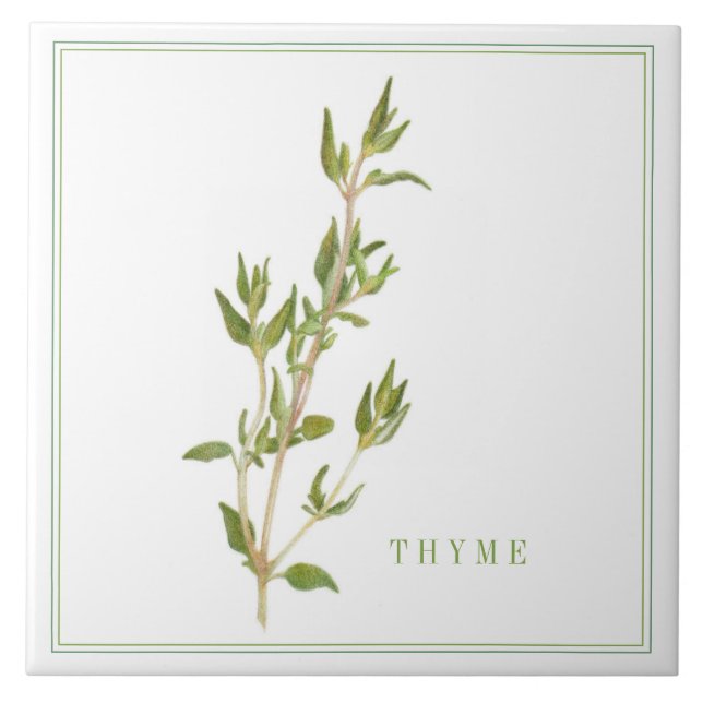 Azulejo Tejido cerámico FRESCO THYME 6x6 (+texto) (Frente)